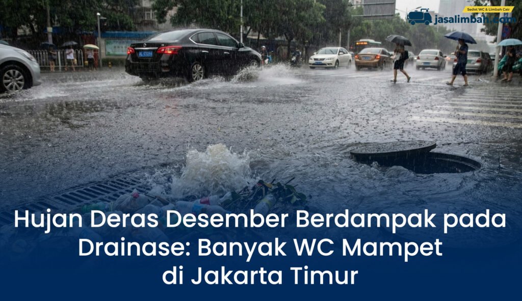 Hujan Deras Desember Berdampak pada Drainase: Banyak WC Mampet di Jakarta Timur