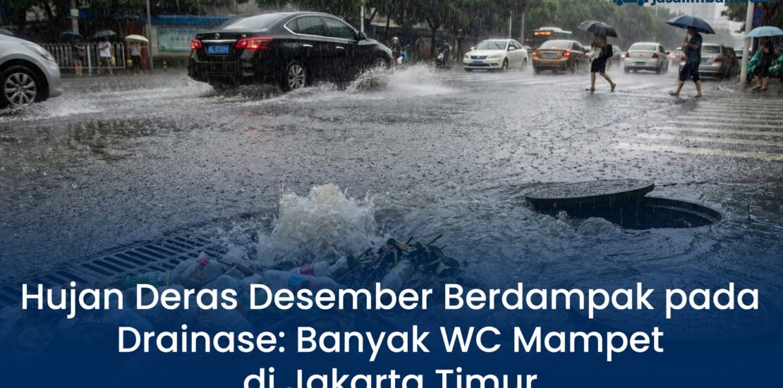 Hujan Deras Desember Berdampak pada Drainase: Banyak WC Mampet di Jakarta Timur