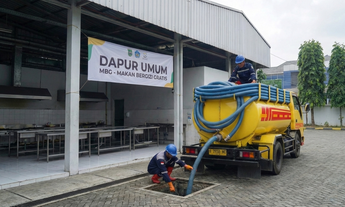 Penyedotan Lemak Restoran/makan bergizi gratis (Grease Trap Cleaning)